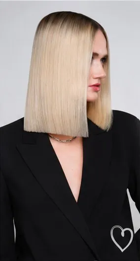 Blonde bob hair extensions — sleek, colour-matched