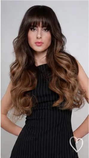 Colour-matched hair extensions adding length and volume