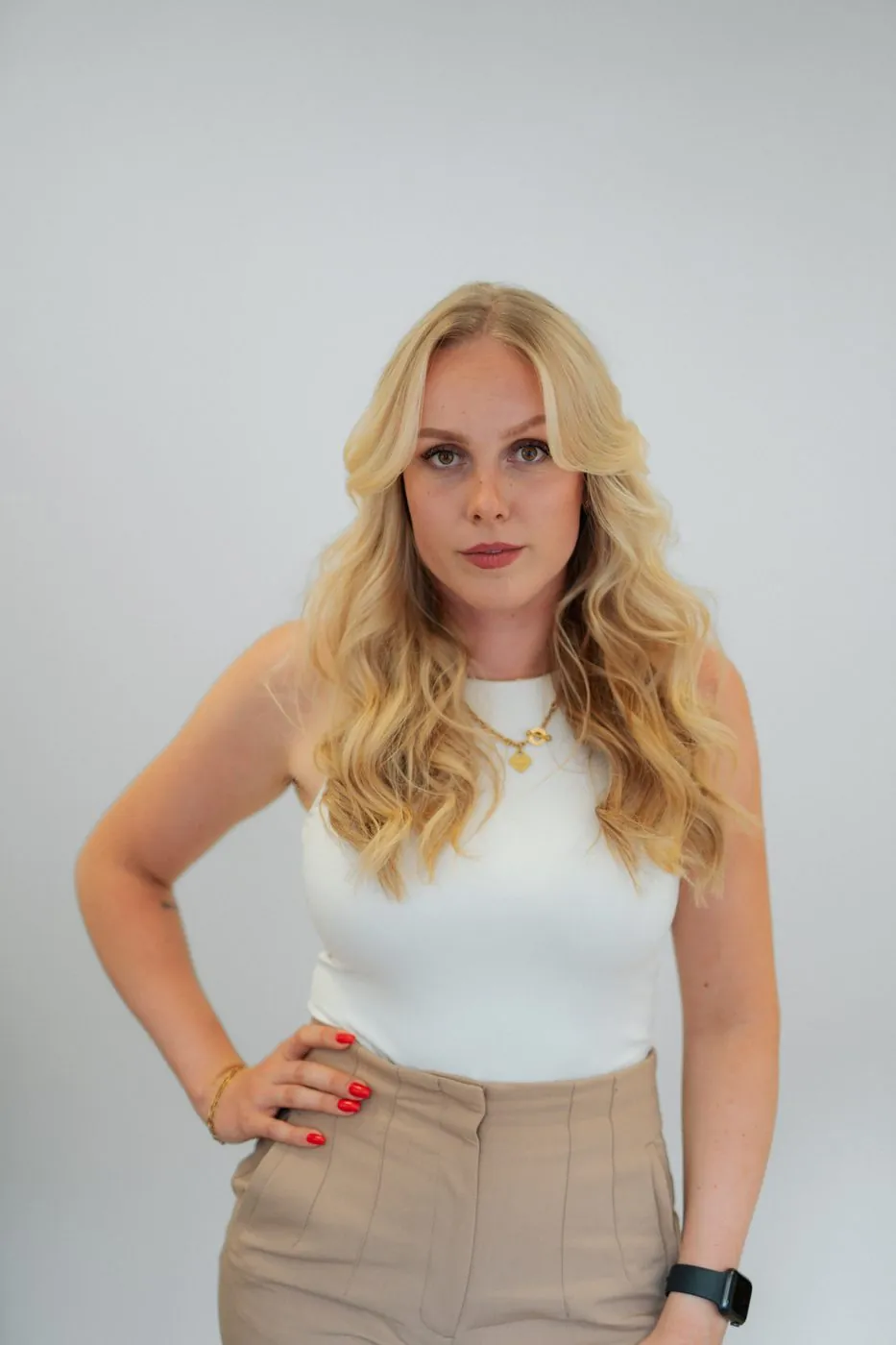 Long blonde hair extensions by HEADS — real human hair, Makati